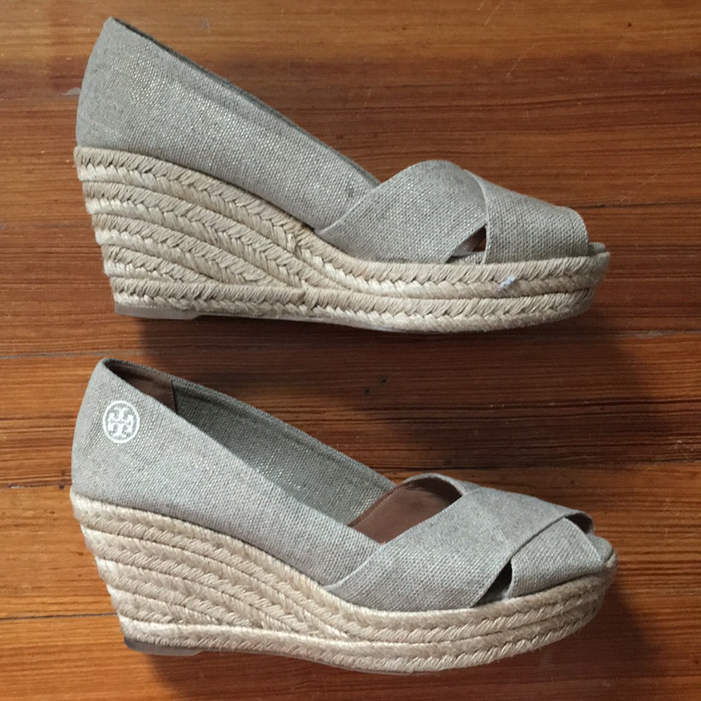 Tory Burch Size 9 Or 8 1/2 Espadrille Wedge